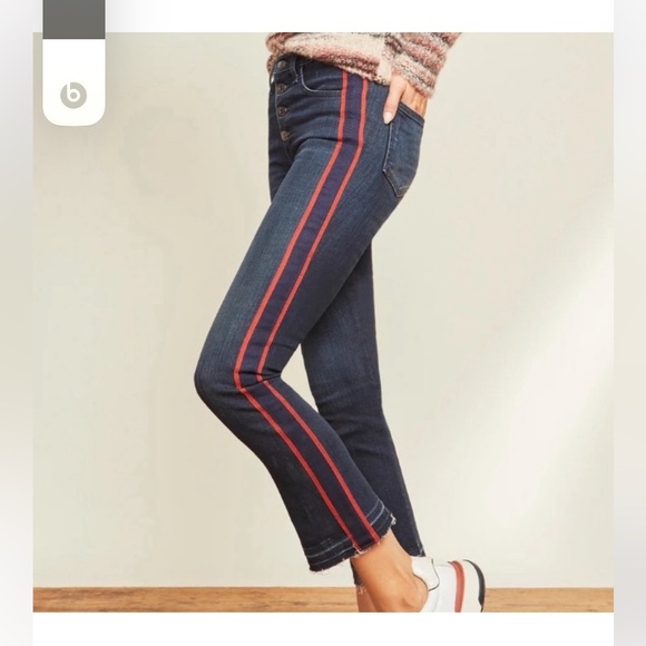 Veronica Beard Size 25, Red Stripe Skinny jean - Picture 1 of 5